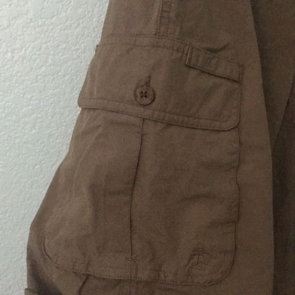 Tommy Bahama Cargo Pants 33 Brown Cotton Button Zip Pockets - Picture 3 of 8